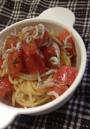 超簡単！しらすとトマトの冷製パスタ☆-レシピのメイン写真
