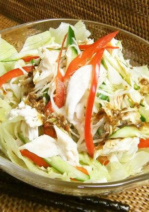 お味噌とささみの満腹サラダ-レシピのメイン写真