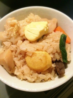 筑前煮の水煮材料で炊き込みご飯-レシピのメイン写真