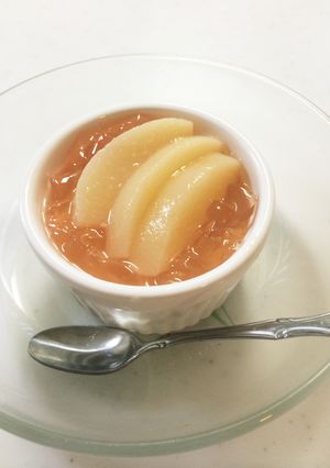 紅茶のブランマンジェ桃のコンポートジュレ-レシピのメイン写真