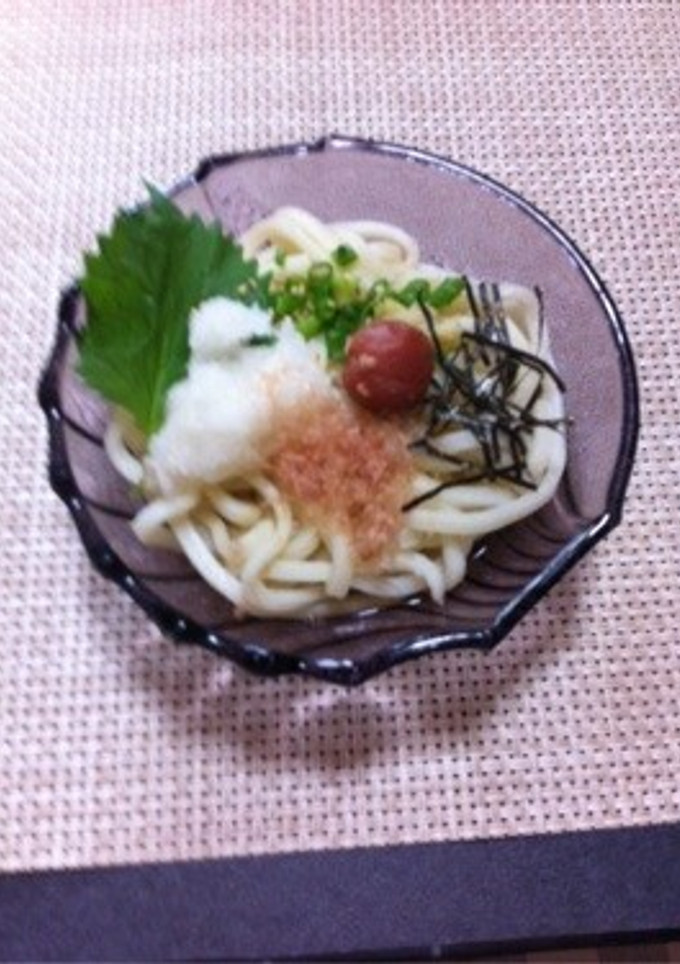 梅とおろしの冷やしぶっかけうどん-レシピのメイン写真