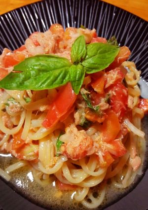 基本のトマトの冷製パスタ-レシピのメイン写真