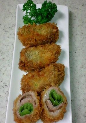 ししとうと豚肉の巻き巻きフライ！-レシピのメイン写真