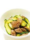 砂肝と胡瓜のピリ辛オイスター炒め