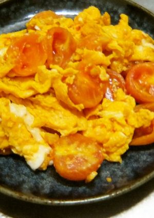 プチトマトと卵の炒め物-レシピのメイン写真