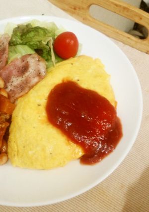 失敗しにくい？ミート＆チーズオムレツ-レシピのメイン写真