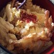 カリふわ天丼^皿^卵とじ後乗せ〜