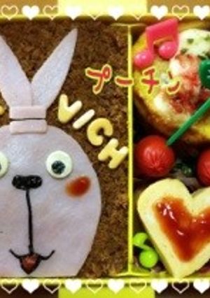 簡単！ウサビッチ☆キャラ弁・そぼろ-レシピのメイン写真
