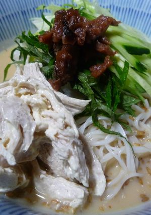 冷んやり！豆乳ゴマみそだれそうめん-レシピのメイン写真
