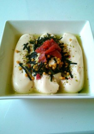 かんたん豆腐料理(梅茶づけ)-レシピのメイン写真