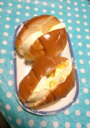 茹で卵ロールパンサンド-レシピのメイン写真