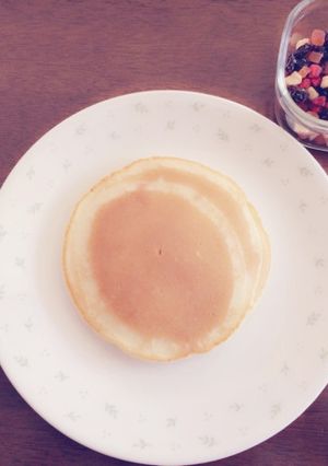 モチモチパンケーキ♡卵＆牛乳＆油ナシ♪-レシピのメイン写真