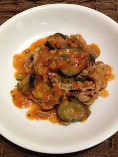 ナスとトマトの肉炒め-レシピのメイン写真