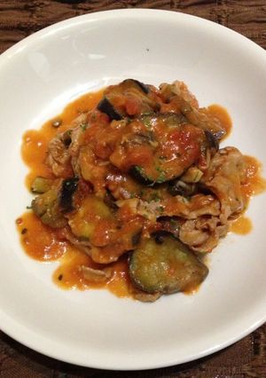 ナスとトマトの肉炒め-レシピのメイン写真