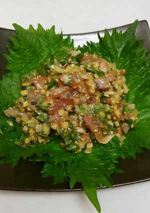 切ってまぜるだけ！簡単！鯵のなめろう-レシピのメイン写真