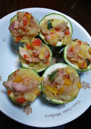 ズッキーニのトースター焼き トマトでも-レシピのメイン写真