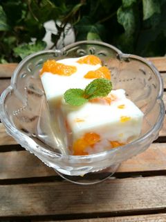 夏!暑い日デザートに☆簡単蜂蜜牛乳寒天★-レシピのメイン写真