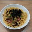 白だしで☆ベーコンとしめじの和風パスタ
