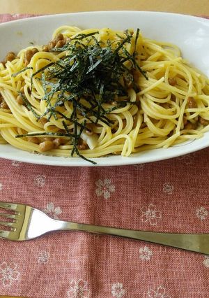 スタミナ☆納豆ニンニクスパゲッティ-レシピのメイン写真