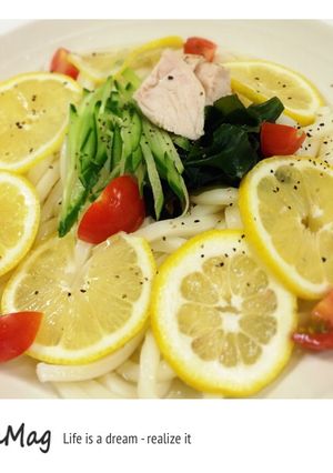 夏バテ解消レモンと鶏ガラのさっぱりうどん-レシピのメイン写真