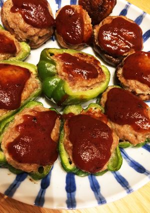 ピーマンと椎茸の肉詰め-レシピのメイン写真