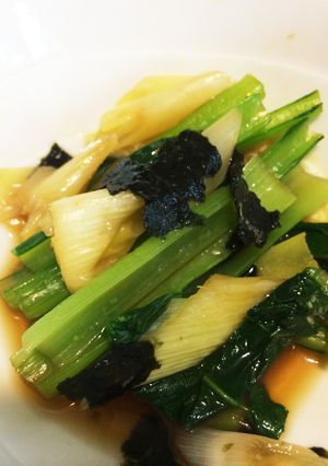 ネギと小松菜のワサビ醤油和え-レシピのメイン写真