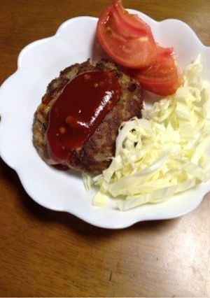 絶品、ニンニク風味のハンバーグ-レシピのメイン写真