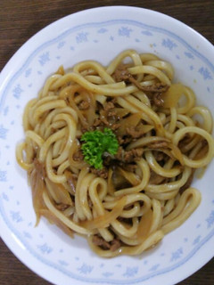 余ったカレーでつゆ無しカレーうどん-レシピのメイン写真
