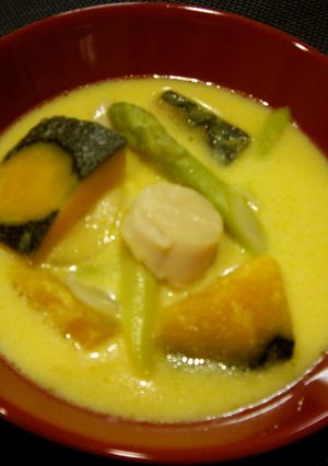 ホタテとアスパラのクリームシチュー-レシピのメイン写真