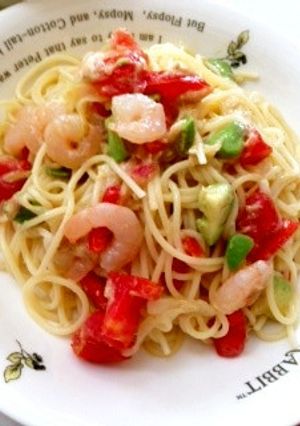 絶品！アボガド・えび冷製パスタ-レシピのメイン写真