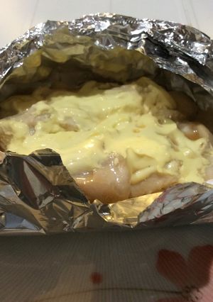 簡単！鶏ササミのマヨネーズホイル焼き-レシピのメイン写真