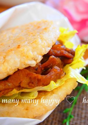 簡単★うちカフェ♫ライスバーガー☆-レシピのメイン写真
