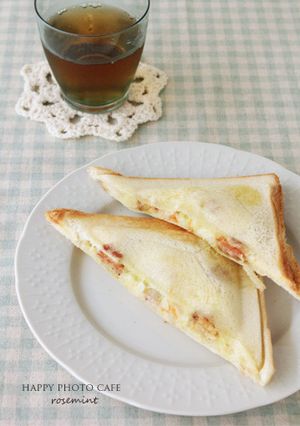 焼き鳥とキャベツのホットサンド-レシピのメイン写真