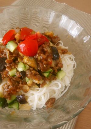 焼肉のタレで夏野菜そうめん☆-レシピのメイン写真