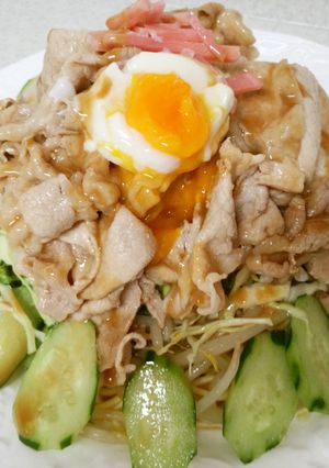 日清ラ王 冷やし中華de冷しゃぶ麺-レシピのメイン写真