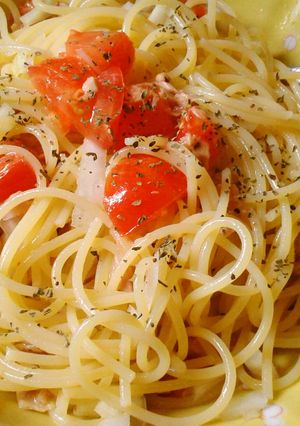 ツナトマトオニオンの冷製パスタ♪-レシピのメイン写真