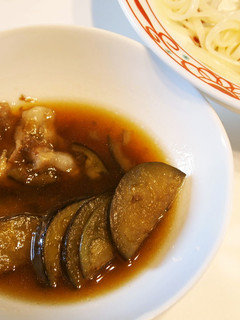 麺つゆで☆豚バラと揚げナスのつけ汁うどん-レシピのメイン写真
