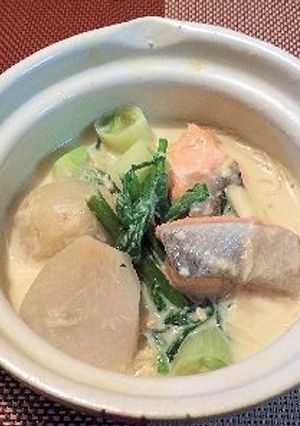 鮭の豆乳鍋-レシピのメイン写真