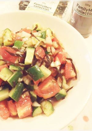 時短！ごま昆布と夏野菜の居酒屋風サラダ-レシピのメイン写真
