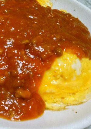 ファミマコレクションミートオム焼きそばん-レシピのメイン写真