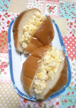 コーンマヨロールパンサンド-レシピのメイン写真