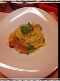 マンゴーと生ハムの冷製パスタ-レシピのメイン写真
