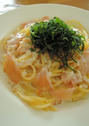 ヴィシソワーズと生ハムの和風冷製パスタ♪-レシピのメイン写真