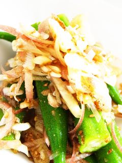 オクラとみょうがのささっと胡麻醤油和え-レシピのメイン写真