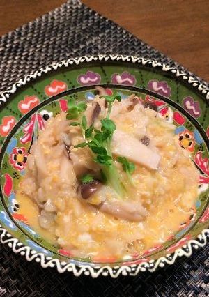中華風キノコ雑炊-レシピのメイン写真