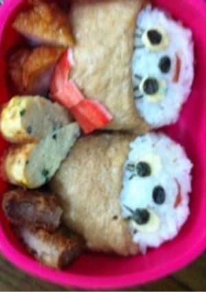 モンチッチいなり寿司のキャラ弁-レシピのメイン写真