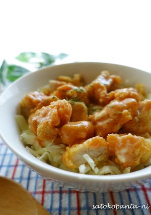 ５分で出来る♪唐揚げオーロラソース丼♪-レシピのメイン写真