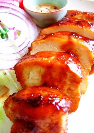 鶏ムネ肉の味噌ハチミツ漬け焼き！-レシピのメイン写真