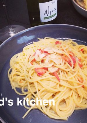 ブルーチーズとトマトのにんにくパスタ-レシピのメイン写真