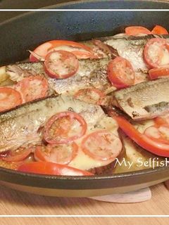 ファミコレさんまと夏野菜のチーズ焼き-レシピのメイン写真